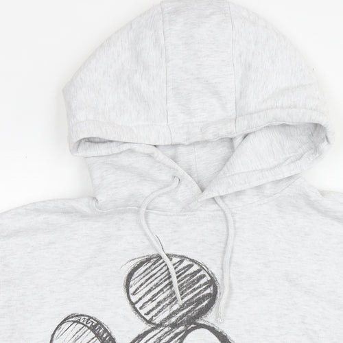 Disney Womens Grey Cotton Pullover Hoodie Size 10 Pullover - Mickey Mouse Size 10-12