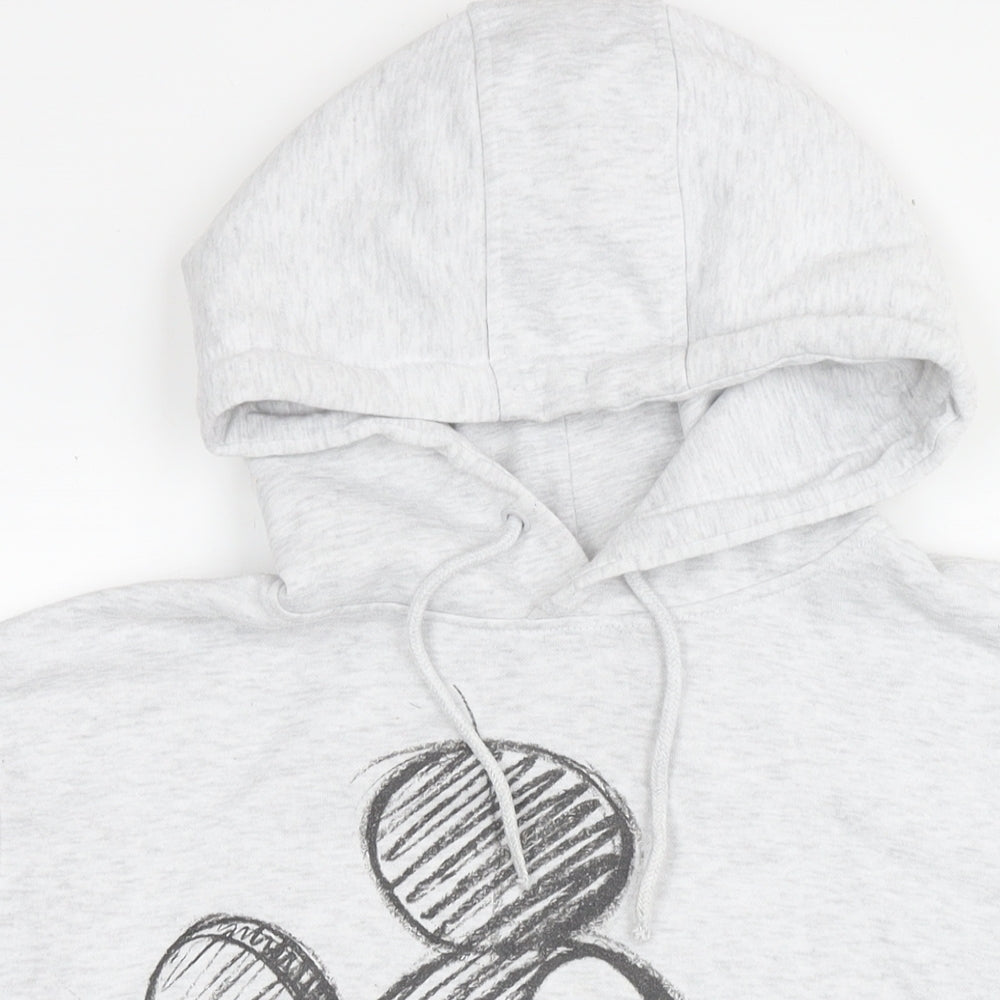 Disney Womens Grey Cotton Pullover Hoodie Size 10 Pullover - Mickey Mouse Size 10-12