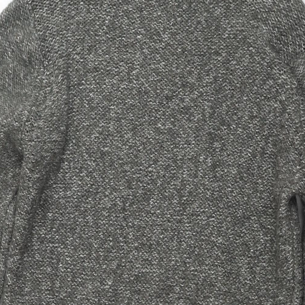 BHS Womens Grey Roll Neck Acrylic Tunic Jumper Size 10