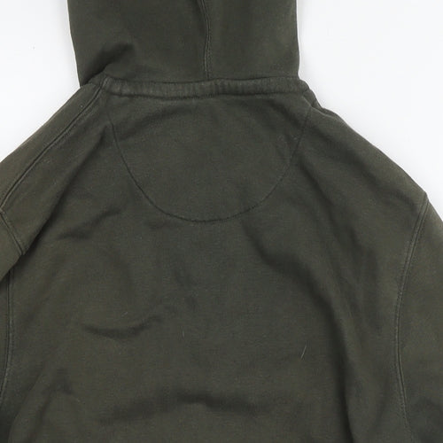 Easy Mens Green Cotton Full Zip Hoodie Size S