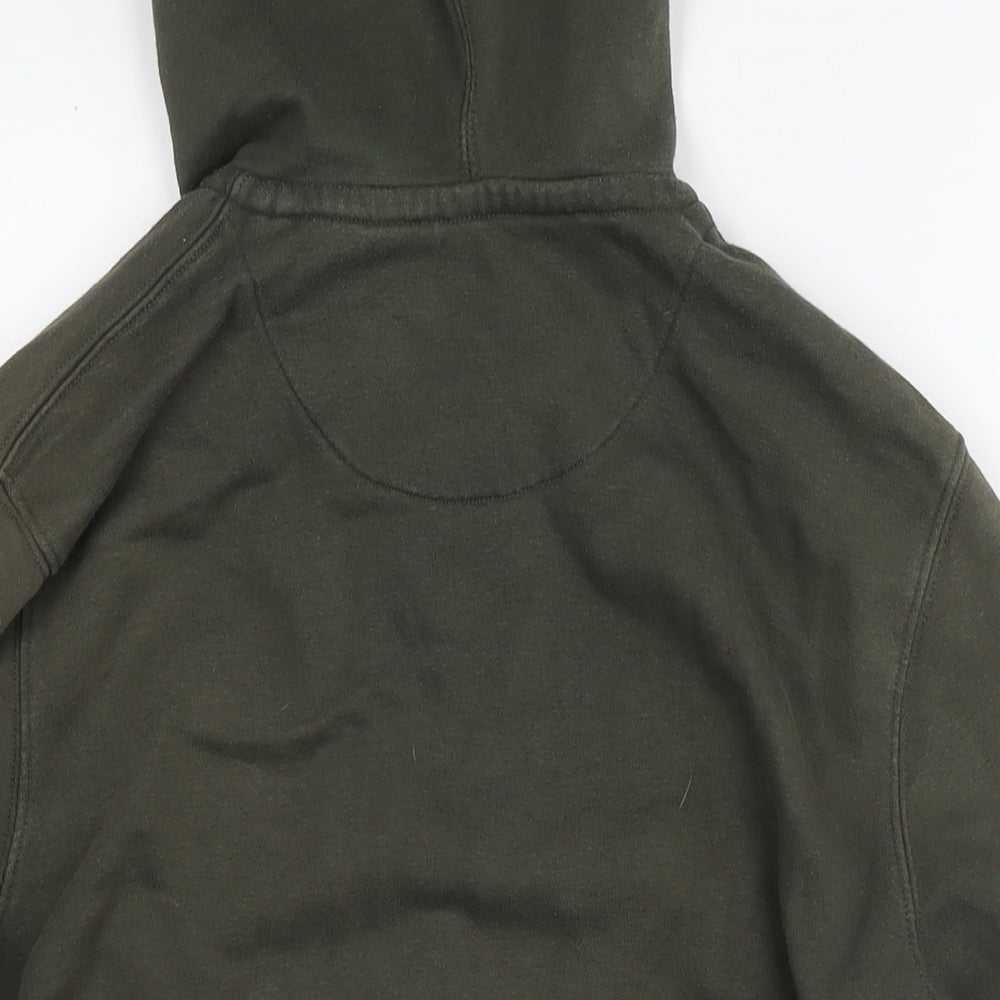 Easy Mens Green Cotton Full Zip Hoodie Size S