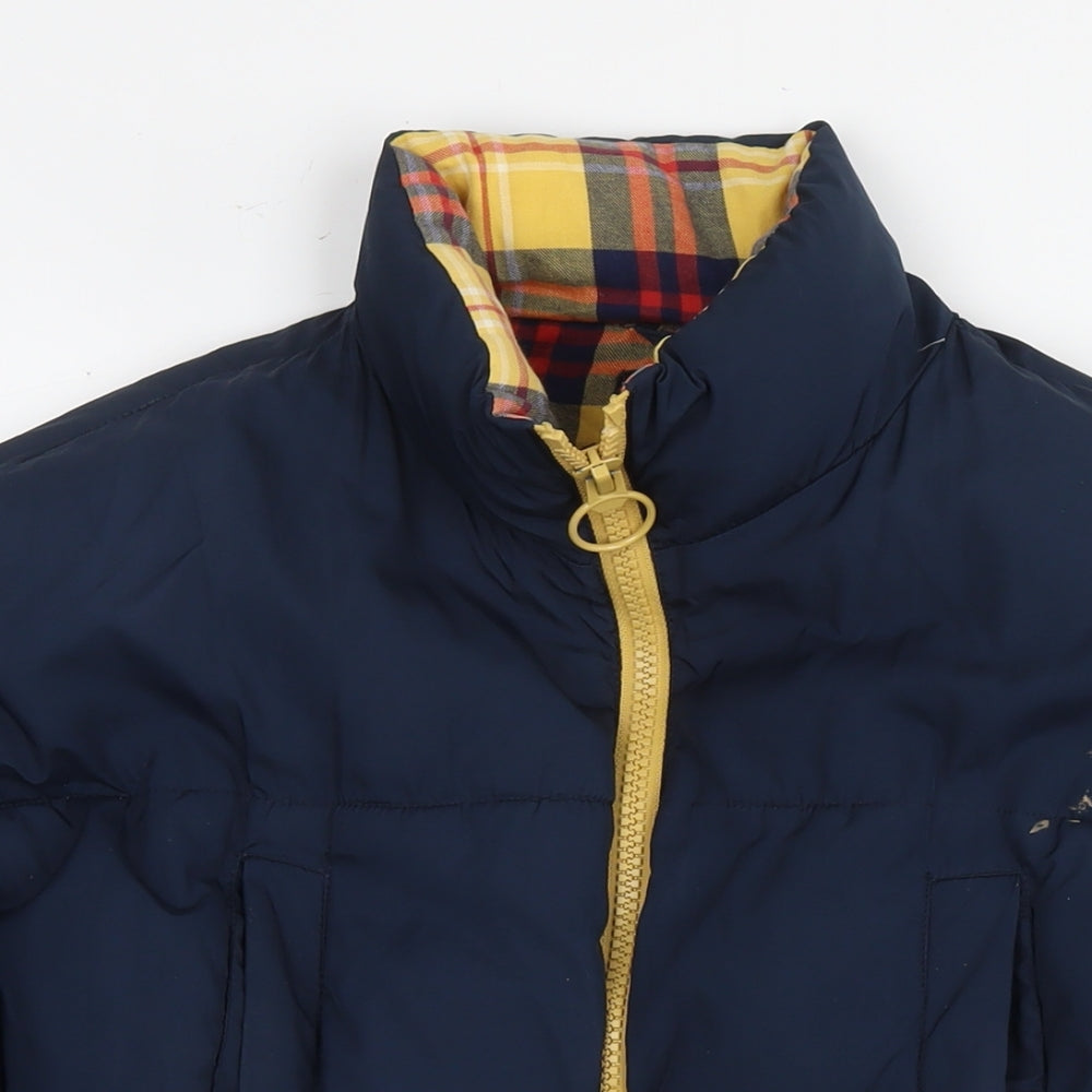 Urban Outfitters Womens Blue Puffer Jacket Coat Size S Zip