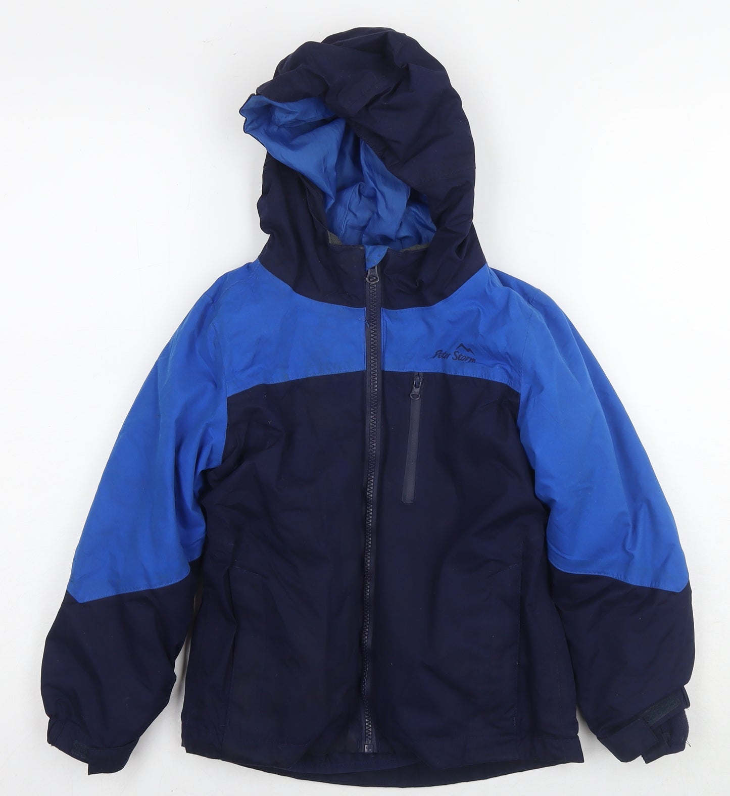 Peter Storm Boys Blue Jacket Size 5-6 Years Zip - Detachable Fleece