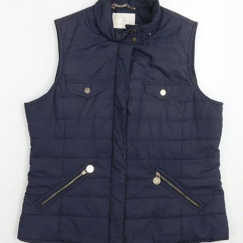 Lakeland Womens Blue Gilet Waistcoat Size 12 Zip