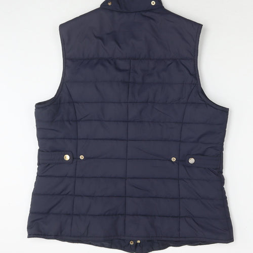 Lakeland Womens Blue Gilet Waistcoat Size 12 Zip