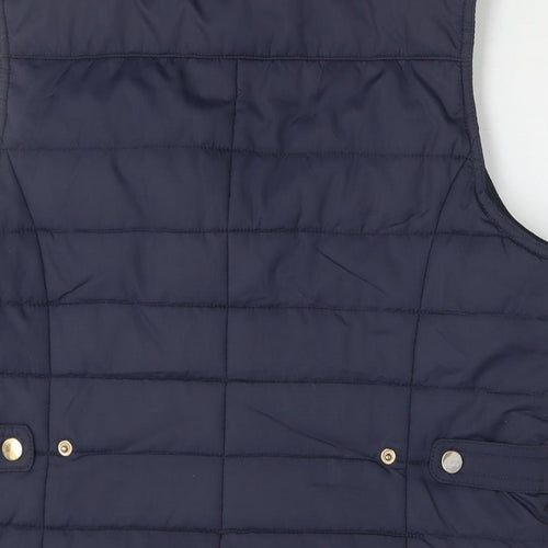 Lakeland Womens Blue Gilet Waistcoat Size 12 Zip