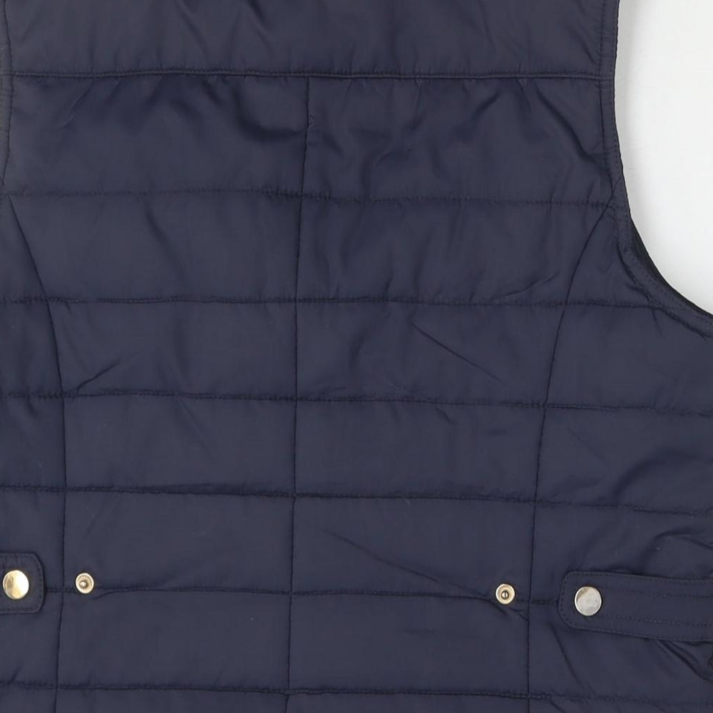 Lakeland Womens Blue Gilet Waistcoat Size 12 Zip