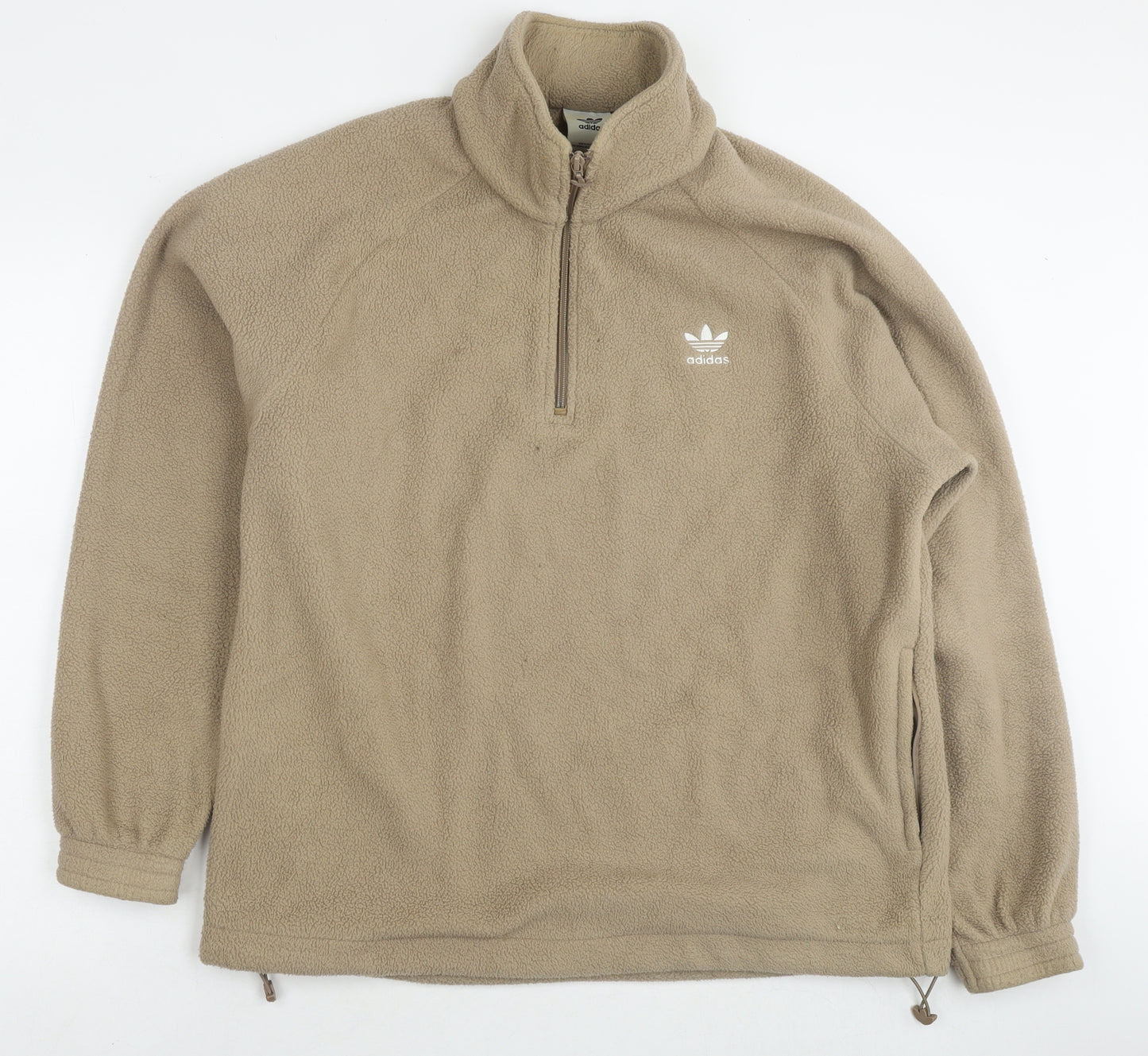 adidas Womens Brown Polyester Pullover Sweatshirt Size L Pullover - Logo