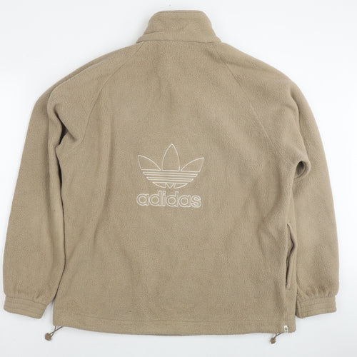 adidas Womens Brown Polyester Pullover Sweatshirt Size L Pullover - Logo