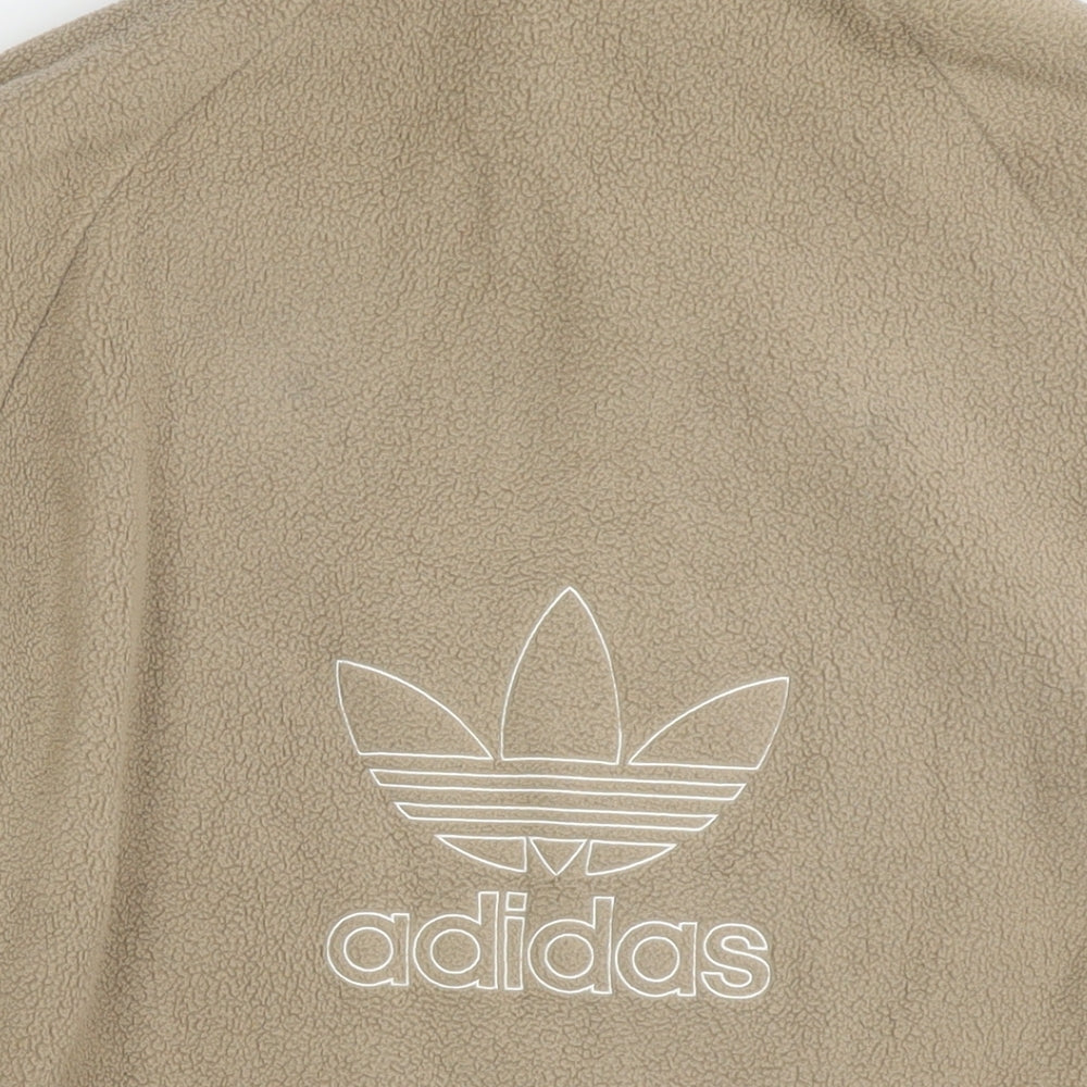adidas Womens Brown Polyester Pullover Sweatshirt Size L Pullover - Logo