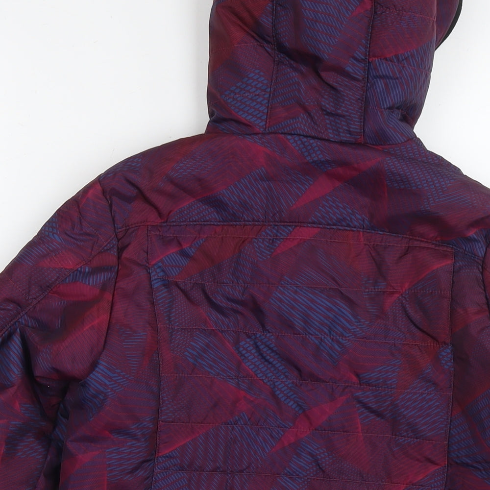 Quechua Girls Purple Geometric Jacket Size 8-9 Years Zip