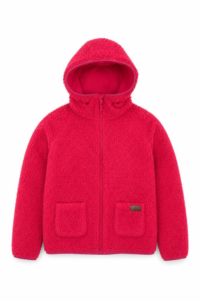Hi Gear Girls Pink Jacket Size 9-10 Years Zip - Teddy Fleece
