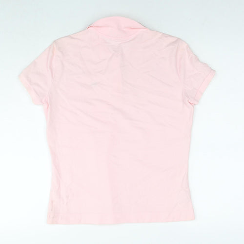 Lacoste Womens Pink Cotton Basic Polo Size 16 Collared