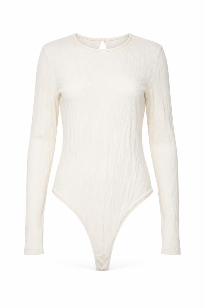 American Apparel Womens Beige Viscose Bodysuit One-Piece Size L Snap