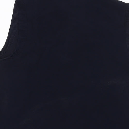 H&M Womens Blue Polyester Basic Tank Size 8 Mock Neck