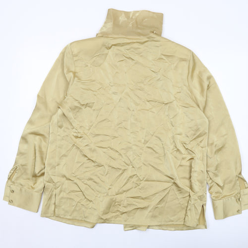 Sommermann Womens Gold Polyester Basic Blouse Size 20 Mock Neck