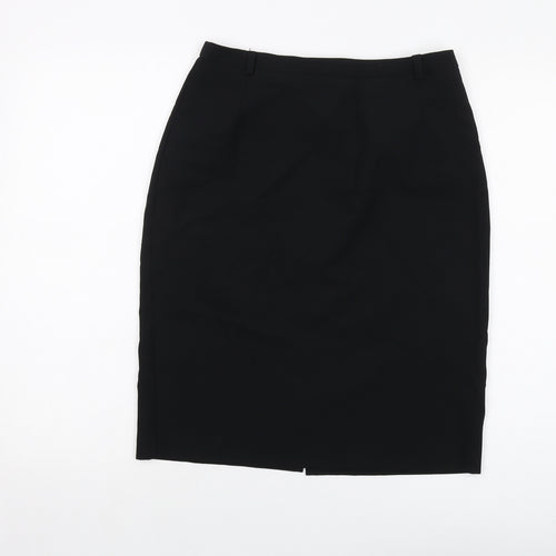 ASOS Womens Black Polyester Straight & Pencil Skirt Size 10 Zip