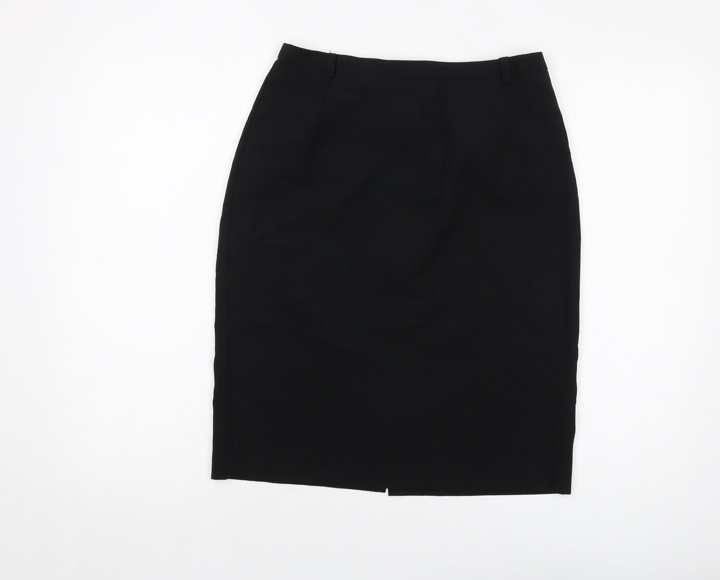 ASOS Womens Black Polyester Straight & Pencil Skirt Size 10 Zip