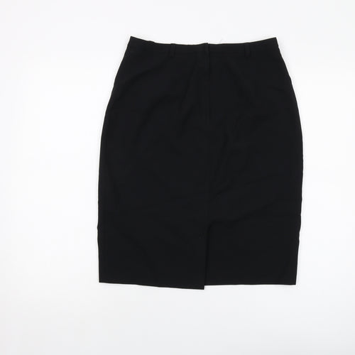 ASOS Womens Black Polyester Straight & Pencil Skirt Size 10 Zip