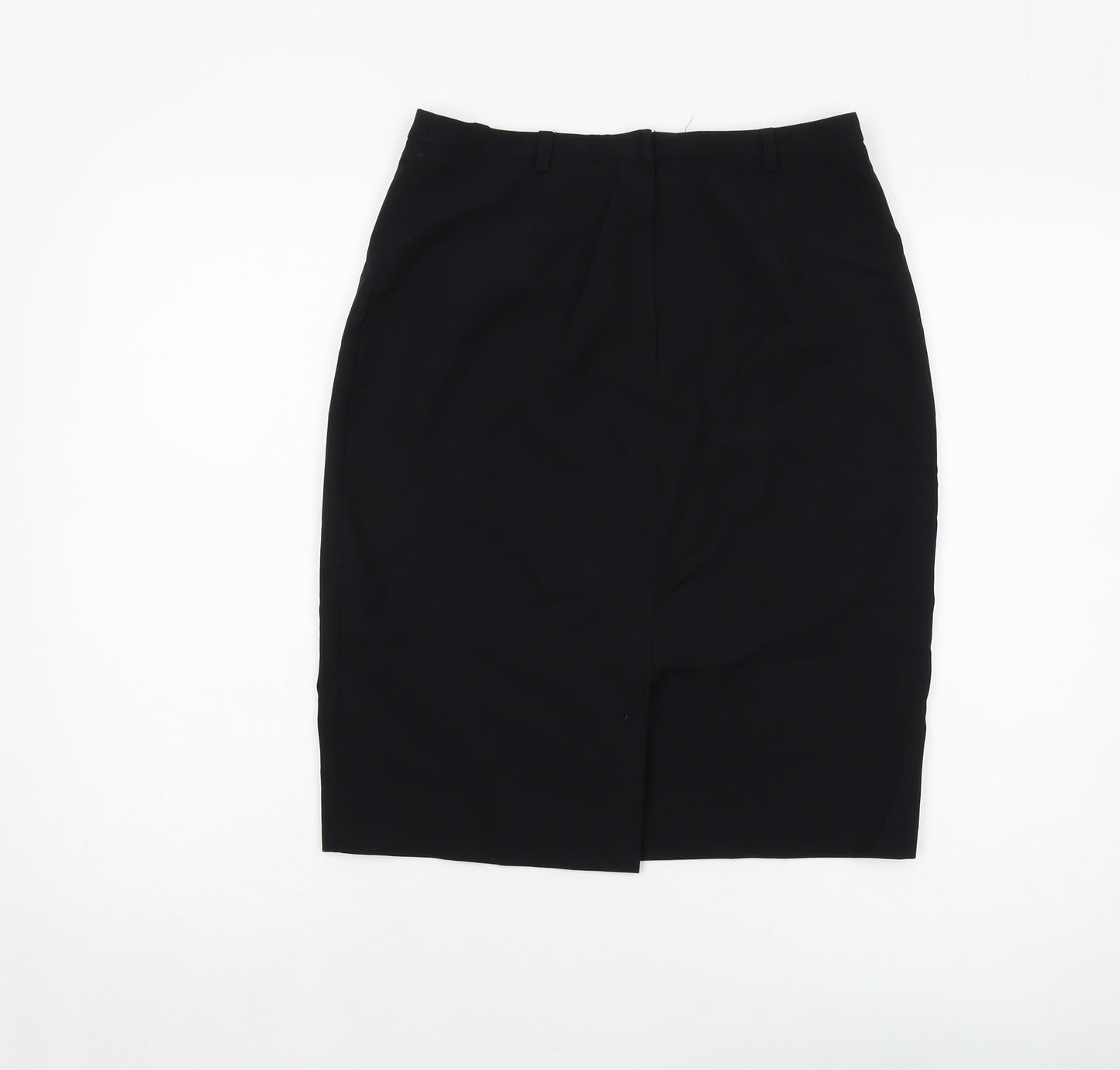 ASOS Womens Black Polyester Straight & Pencil Skirt Size 10 Zip