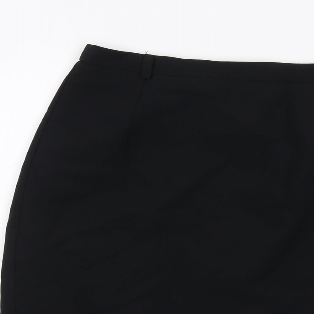 ASOS Womens Black Polyester Straight & Pencil Skirt Size 10 Zip