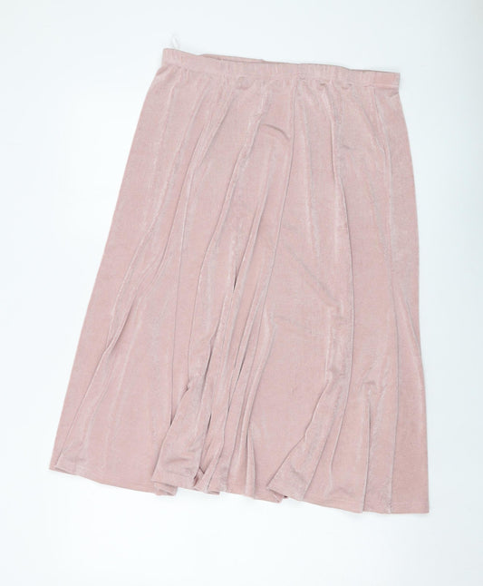 Julipa Womens Pink Polyester A-Line Skirt Size 16