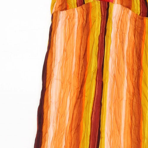 Roman Womens Multicoloured Striped Viscose A-Line Size 12 Square Neck Pullover