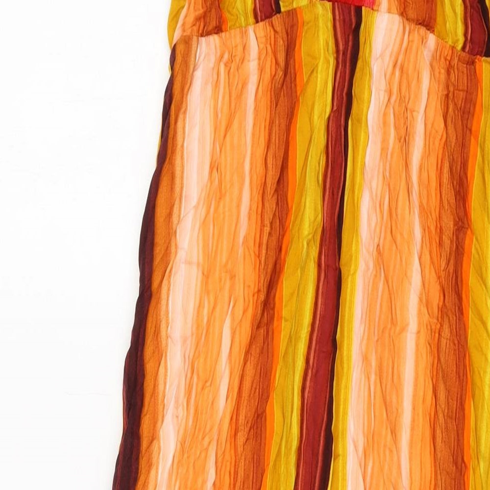 Roman Womens Multicoloured Striped Viscose A-Line Size 12 Square Neck Pullover