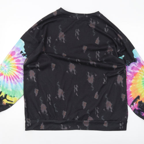 Nirvana Mens Multicoloured Geometric Polyester Pullover Sweatshirt Size L