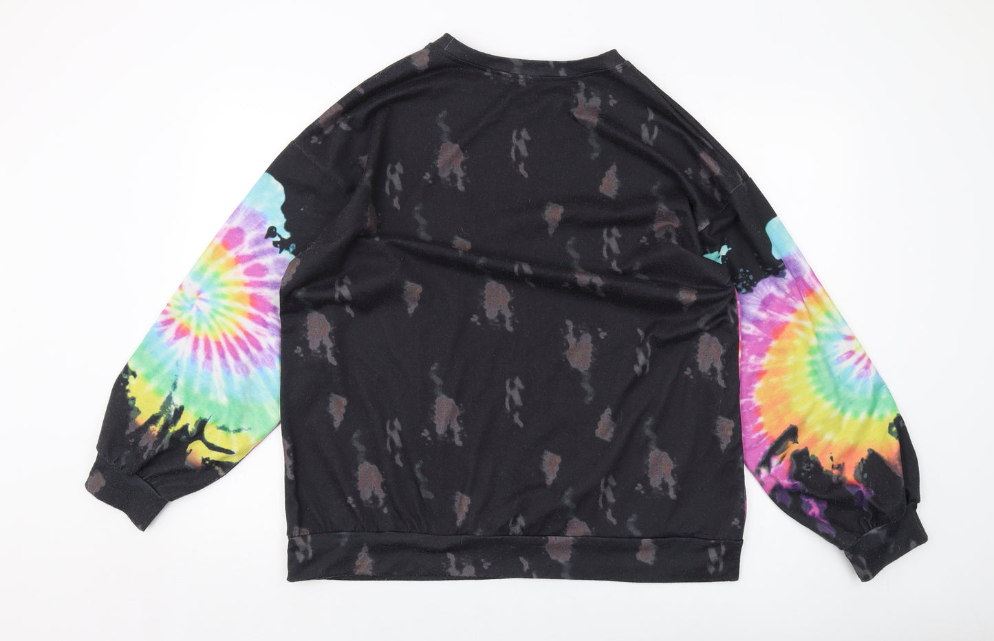 Nirvana Mens Multicoloured Geometric Polyester Pullover Sweatshirt Size L