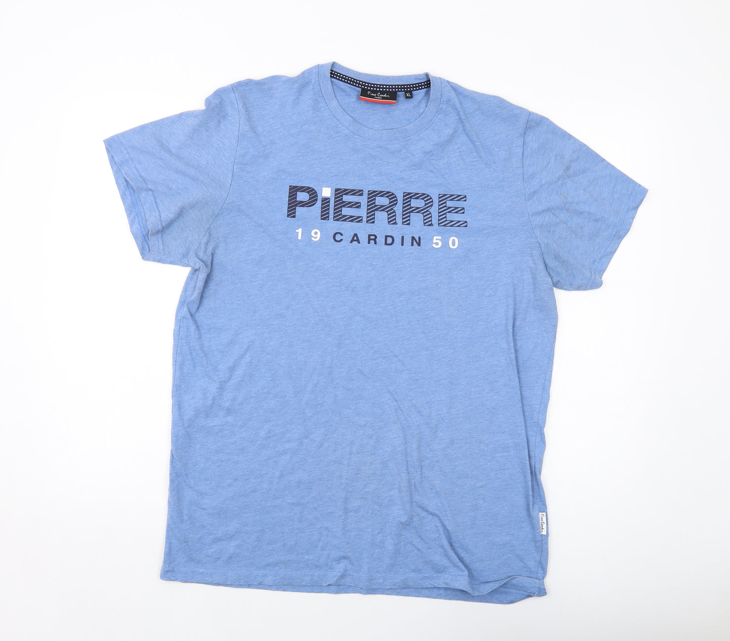 Pierre Cardin Mens Beige Polyester T-Shirt Size XL Crew Neck