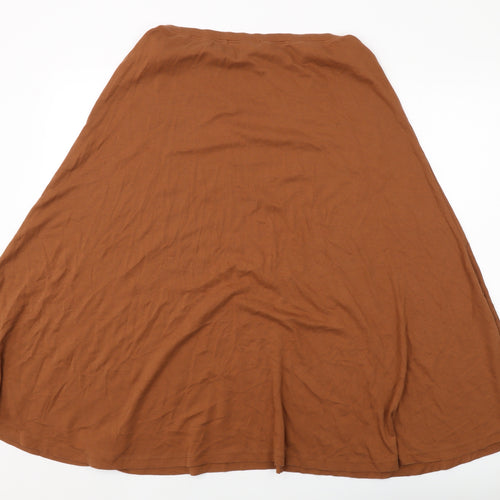 Peruvian Connection Womens Brown Cotton A-Line Skirt Size XL