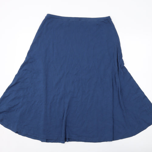 Peruvian Connection Womens Blue Cotton A-Line Skirt Size XL