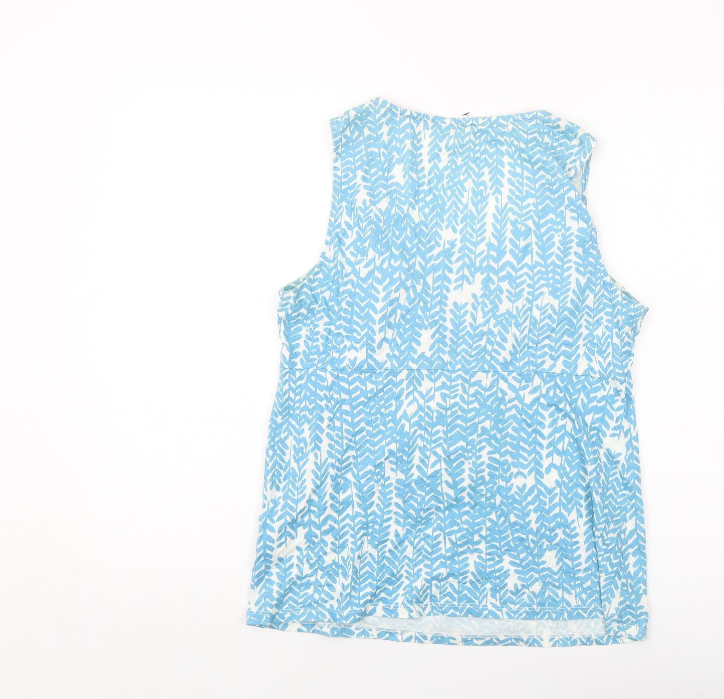 Boden Womens Black Geometric Cotton Basic Tank Size 14 Round Neck