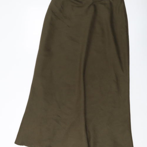 Mad Jak Design Womens Green Polyester A-Line Skirt Size 32 in Zip