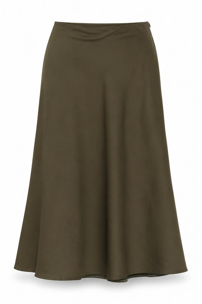 Mad Jak Design Womens Green Polyester A-Line Skirt Size 32 in Zip