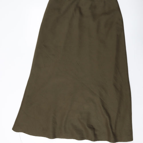 Mad Jak Design Womens Green Polyester A-Line Skirt Size 32 in Zip