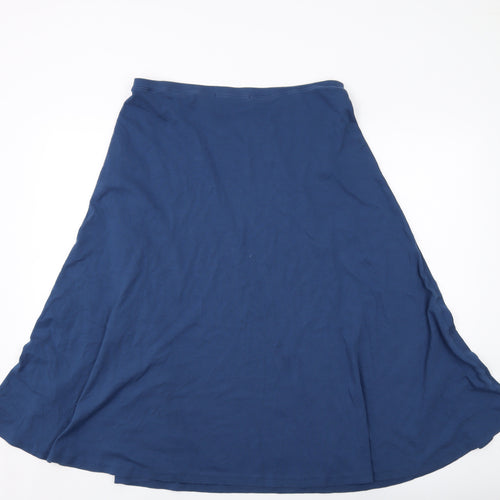 Peruvian Connection Womens Blue Cotton A-Line Skirt Size XL