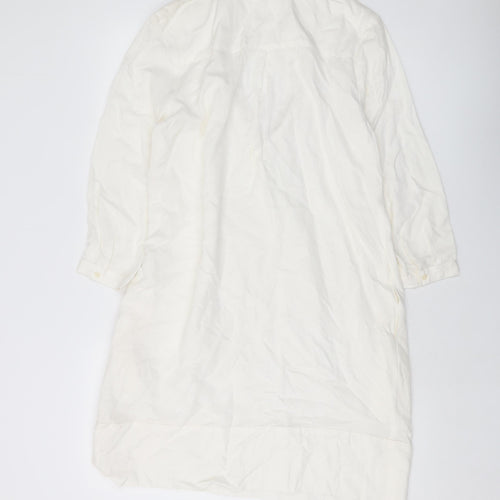 Joules Womens Ivory Polyester Tunic Blouse Size 12 V-Neck