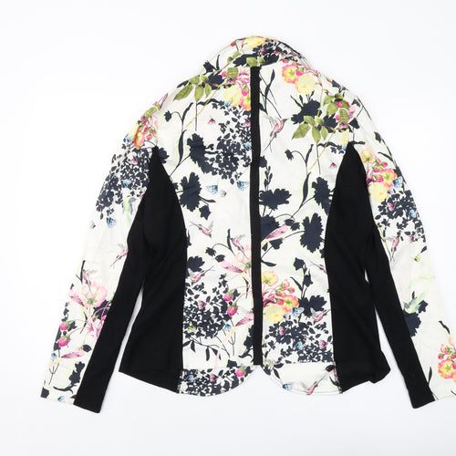 Traveler Couture Womens Multicoloured Floral Jacket Size 18 Button