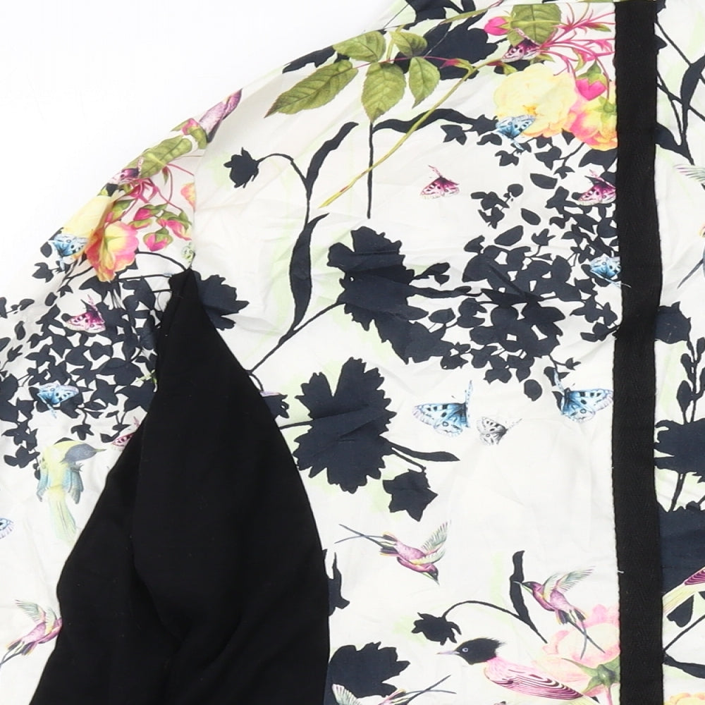 Traveler Couture Womens Multicoloured Floral Jacket Size 18 Button