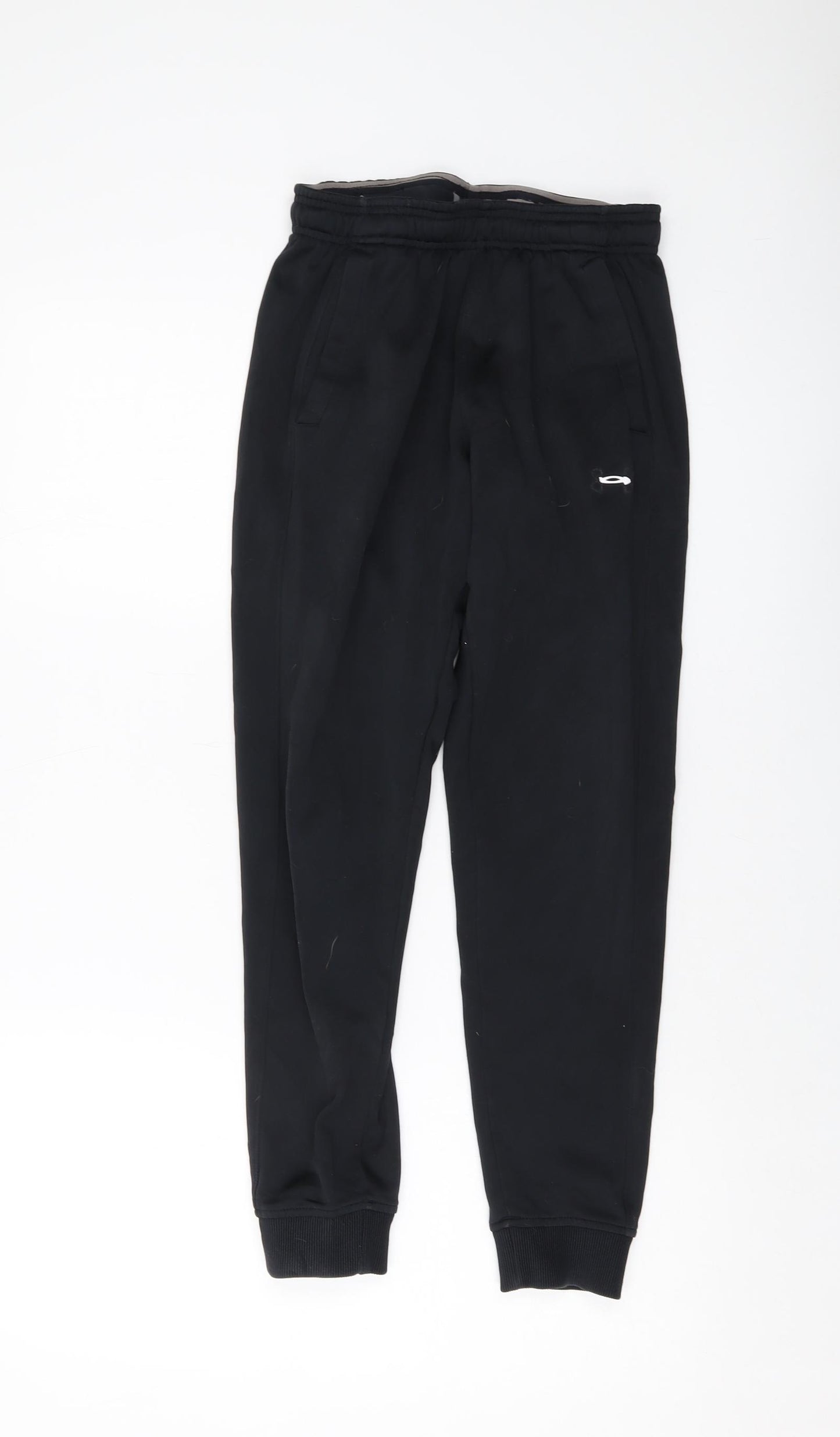 Under armour Womens Black Polyester Trousers Size XS L25 in Regular Drawstring