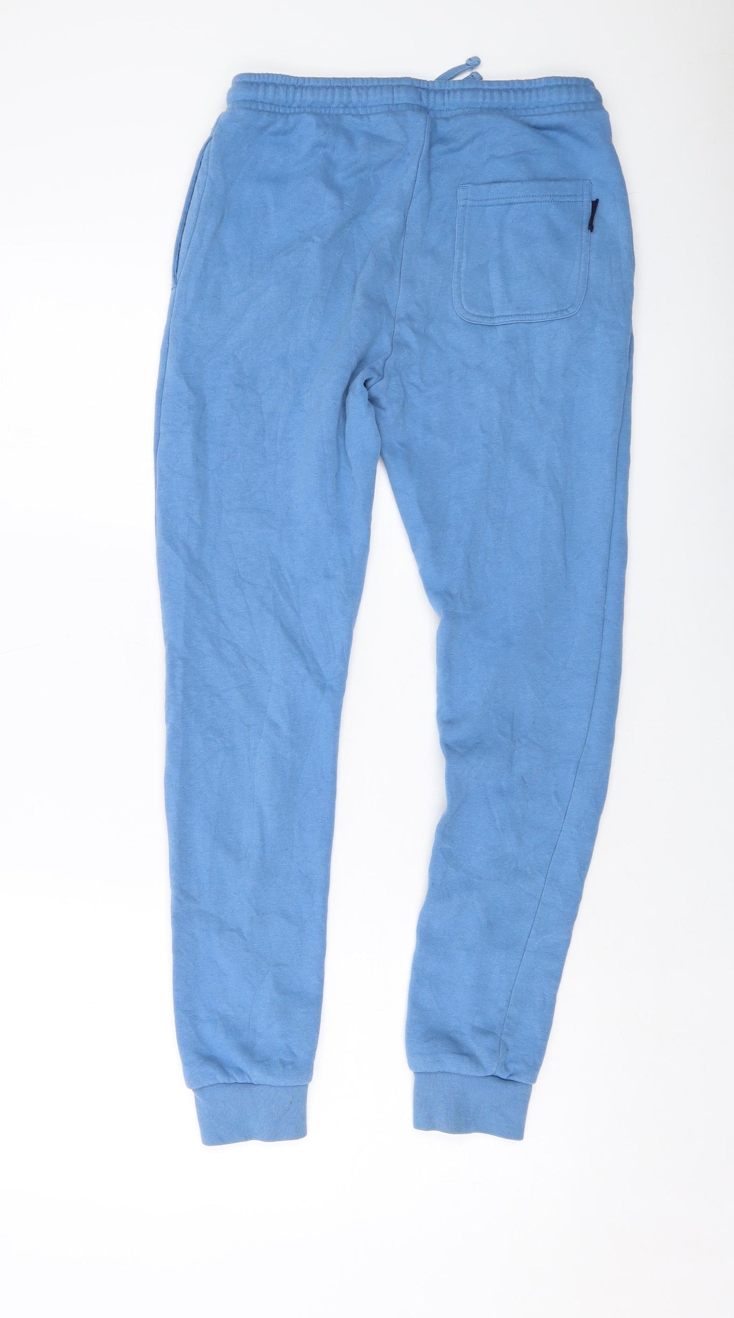 Ben Sherman Girls Blue Cotton Sweatpants Trousers Size 12-13 Years Regular Drawstring