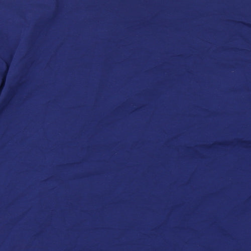 Boss Mens Blue Cotton T-Shirt Size 2XL Round Neck