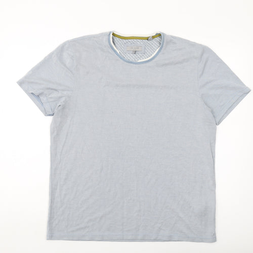 Ted Baker Mens Blue Modal T-Shirt Size 42 Crew Neck