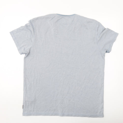 Ted Baker Mens Blue Modal T-Shirt Size 42 Crew Neck