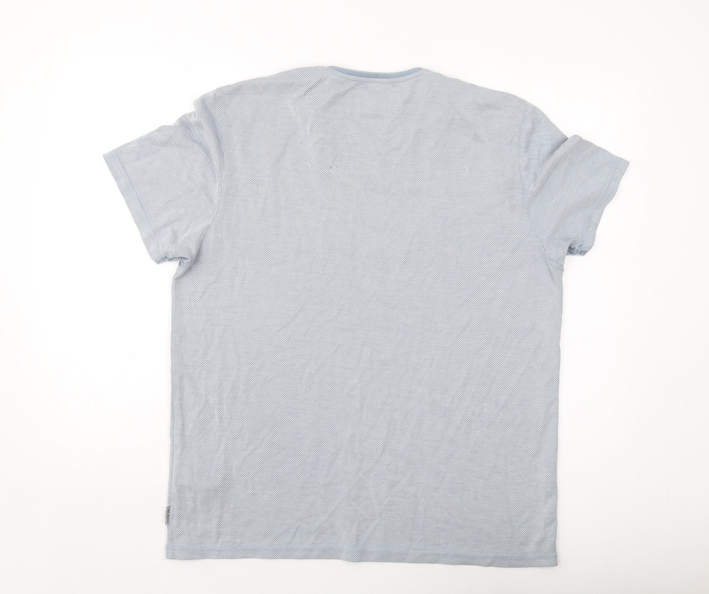 Ted Baker Mens Blue Modal T-Shirt Size 42 Crew Neck
