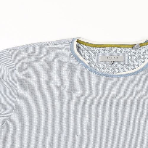 Ted Baker Mens Blue Modal T-Shirt Size 42 Crew Neck