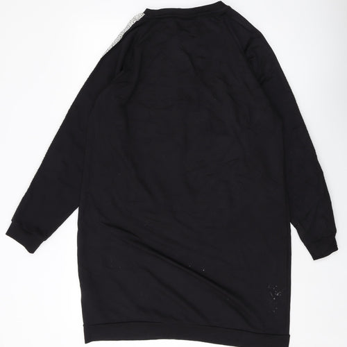 Oliver Bonas Womens Black Cotton Pullover Sweatshirt Size 14 Pullover