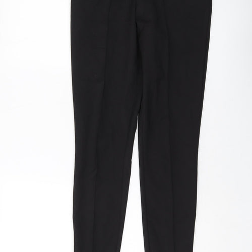 By Malene Birger Womens Black Cotton Trousers Size 8 L28 in Regular Zip